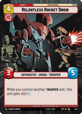 Relentless Rocket Droid (430) (Hyperspace) (430) [Twilight of the Republic]
