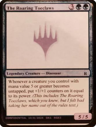 The Roaring Toeclaws [Unknown Event]