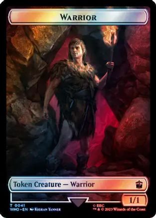 Warrior // Beast (0049) Double-Sided Token (Surge Foil) [Doctor Who Tokens]