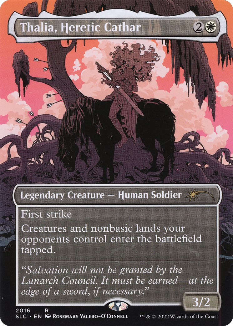 Thalia, Heretic Cathar (Borderless) [Secret Lair Countdown Kit]