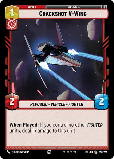 Crackshot V Wing (JTL 158/262) [Jump to Lightspeed]