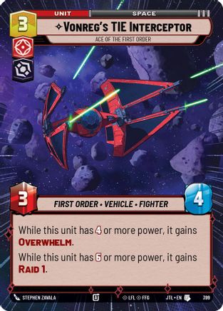 Vonreg's TIE Interceptor - Ace of the First Order (399) (Hyperspace) (399) [Jump to Lightspeed]