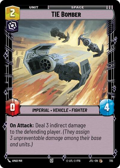 TIE Bomber Foil (JTL 735) [Jump to Lightspeed]