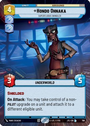 Hondo Ohnaka - Superfluous Swindler (790) (Hyperspace Foil) (790) [Jump to Lightspeed]