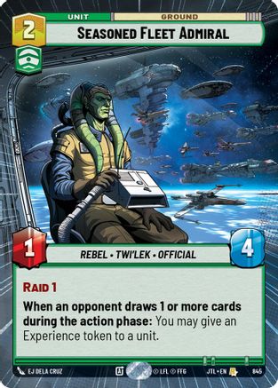Seasoned Fleet Admiral (845) (Hyperspace Foil) (845) [Jump to Lightspeed]