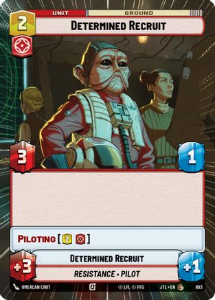 Determined Recruit (893) (Hyperspace Foil) (893) [Jump to Lightspeed]