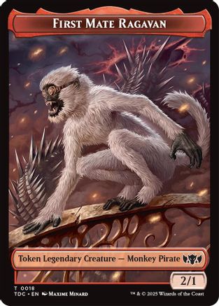 First Mate Ragavan // Treasure Double-Sided Token [Tarkir: Dragonstorm Commander Tokens]