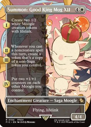 Summon: Good King Mog XII (Borderless) [FINAL FANTASY Commander]