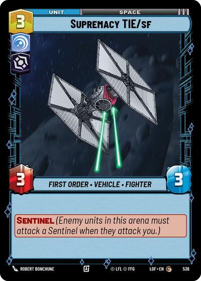 Supremacy TIE sf Foil (LOF 536) [Legends of the Force]