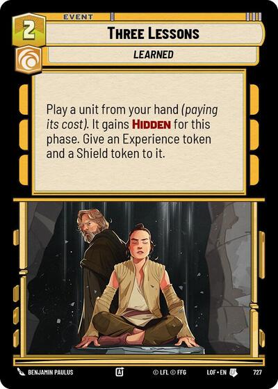 Three Lessons Foil (LOF 727) [Legends of the Force]
