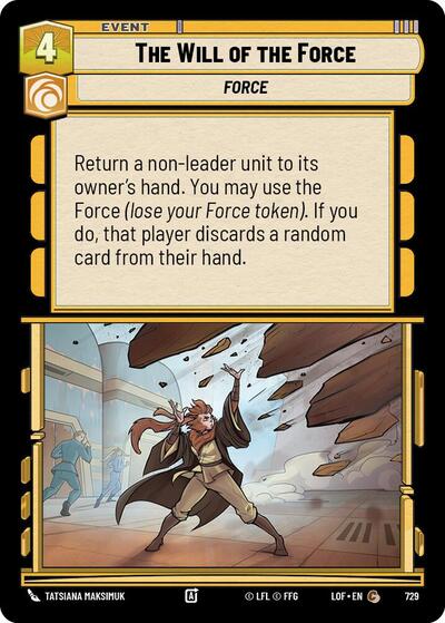 The Will of the Force Foil (LOF 729) [Legends of the Force]