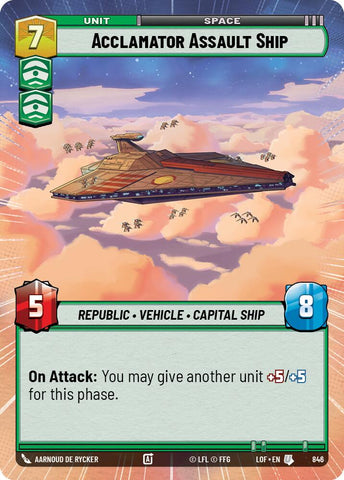 Acclamator Assault Ship (846) (Hyperspace Foil) (846) [Legends of the Force]