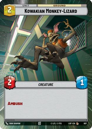 Kowakian Monkey-Lizard (997) (Hyperspace Foil) (997) [Legends of the Force]
