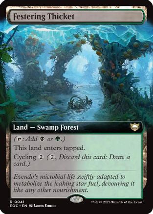 Festering Thicket (Extended Art) [Edge of Eternities Commander]
