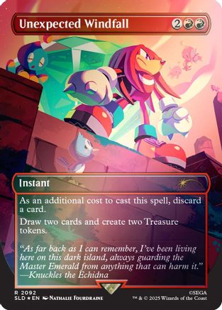 Unexpected Windfall (2092) (Rainbow Foil) [Secret Lair Drop Series]