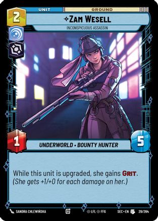 Zam Wesell (29/264) - Inconspicuous Assassin (29/264) [Secrets of Power]