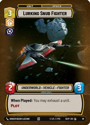Lurking Snub Fighter (Foil) (36) [Secrets of Power: Weekly Play]