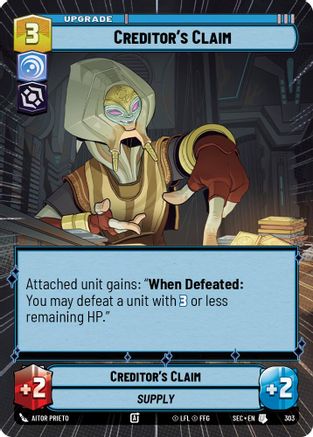 Creditor's Claim (303) (Hyperspace) (303) [Secrets of Power]