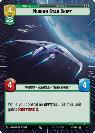 Nubian Star Skiff (872) (Hyperspace Foil) (872) [Secrets of Power]