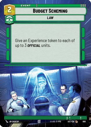 Budget Scheming (880) (Hyperspace Foil) (880) [Secrets of Power]