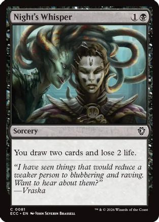 Night's Whisper [Lorwyn Eclipsed Commander]
