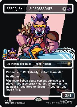 Bebop, Skull & Crossbones (Borderless) (Surge Foil) [Teenage Mutant Ninja Turtles Commander]