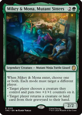 Mikey & Mona, Mutant Sitters [Teenage Mutant Ninja Turtles Commander]