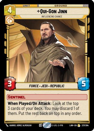 Qui-Gon Jinn - Influencing Chance (237/264) (237/264) [A Lawless Time]