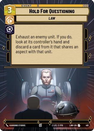 Hold for Questioning (481) (Hyperspace) (481) [A Lawless Time]