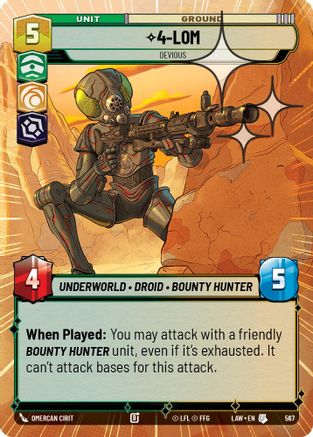 4-LOM - Devious (567) (Hyperspace Foil) (567) [A Lawless Time]