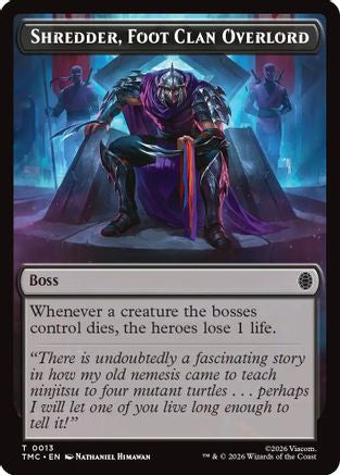 Shredder, Foot Clan Overlord [Teenage Mutant Ninja Turtles Commander Tokens]