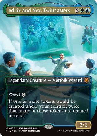 Adrix and Nev, Twincasters (Borderless) [Secrets of Strixhaven Special Guests]