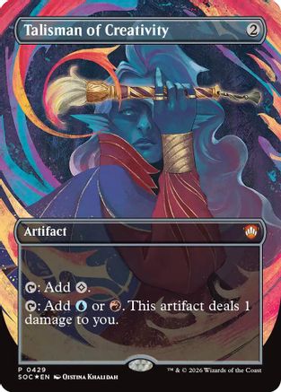 Talisman of Creativity (Borderless) [Secrets of Strixhaven Commander]