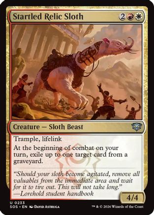 Startled Relic Sloth [Secrets of Strixhaven]
