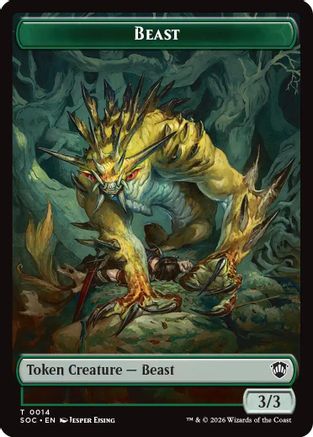 Beast // Primo, The Indivisible Double-Sided Token [Secrets of Strixhaven Commander Tokens]