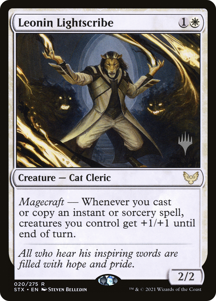 Leonin Lightscribe (Promo Pack) [Strixhaven: School of Mages Promos]