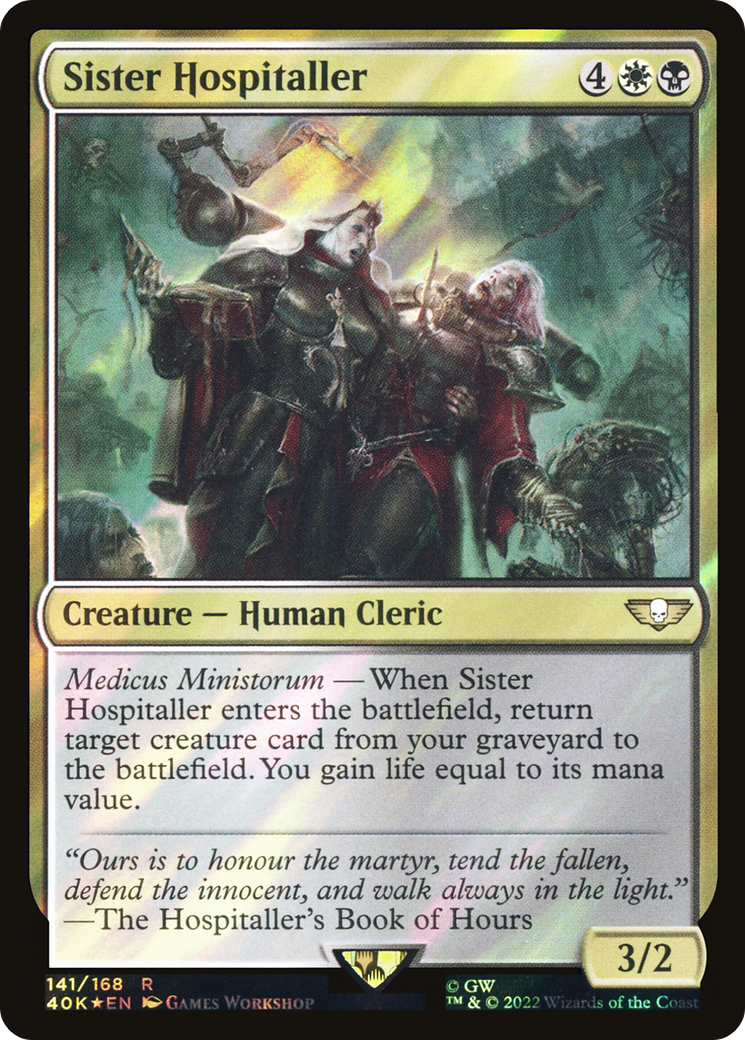 Sister Hospitaller (Surge Foil) [Warhammer 40,000]