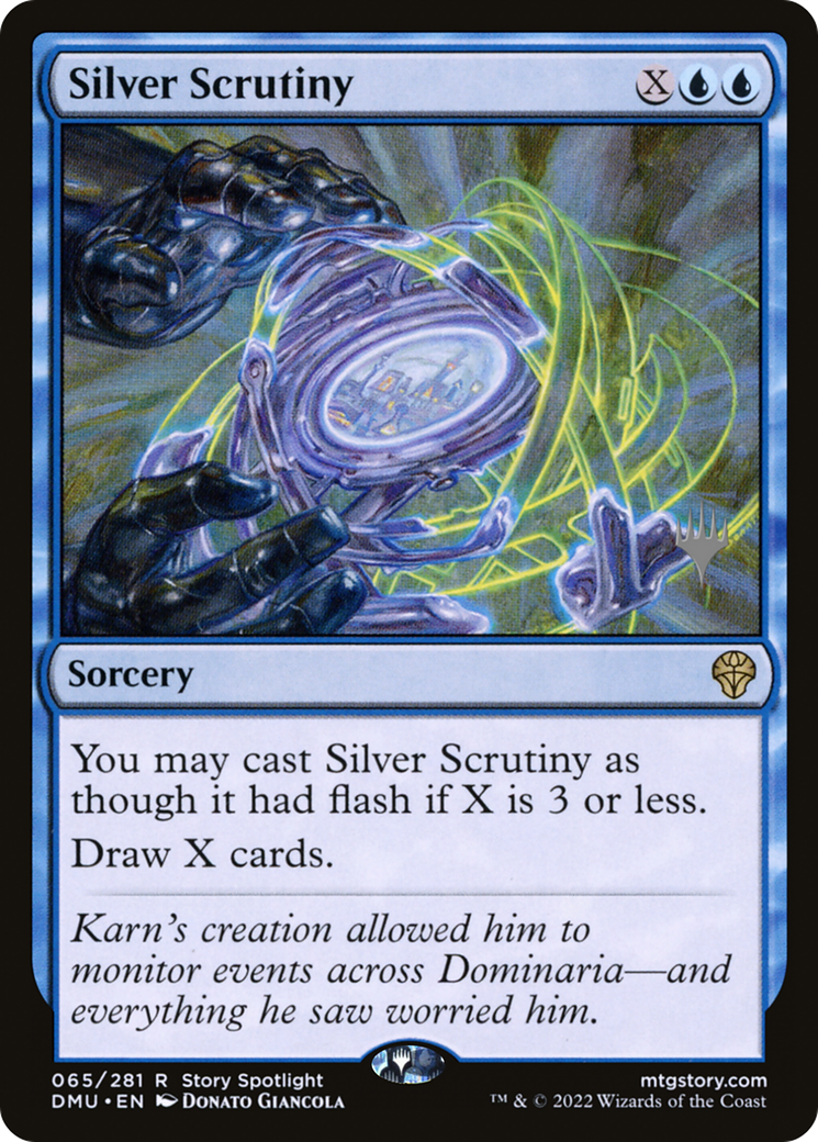 Silver Scrutiny (Promo Pack) [Dominaria United Promos]