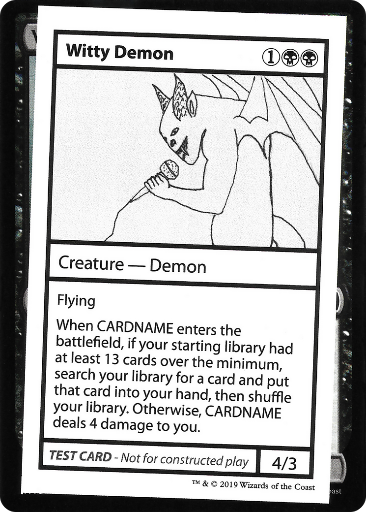 Witty Demon (2021 Edition) [Mystery Booster Playtest Cards]