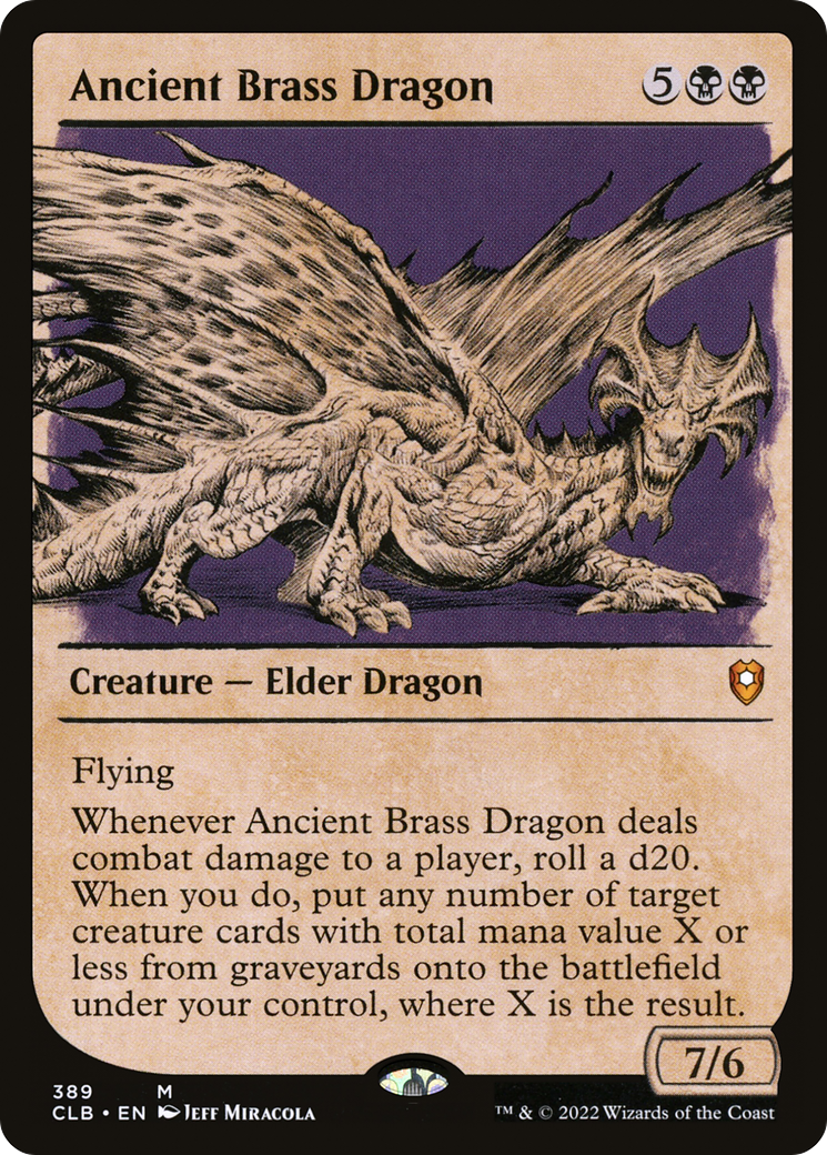 Ancient Brass Dragon (Showcase) [Commander Legends: Battle for Baldur's Gate]