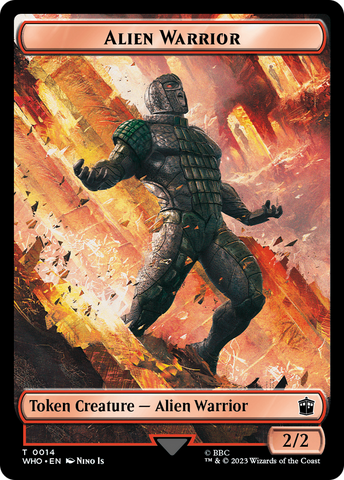 Alien Rhino // Alien Warrior Double-Sided Token [Doctor Who Tokens]