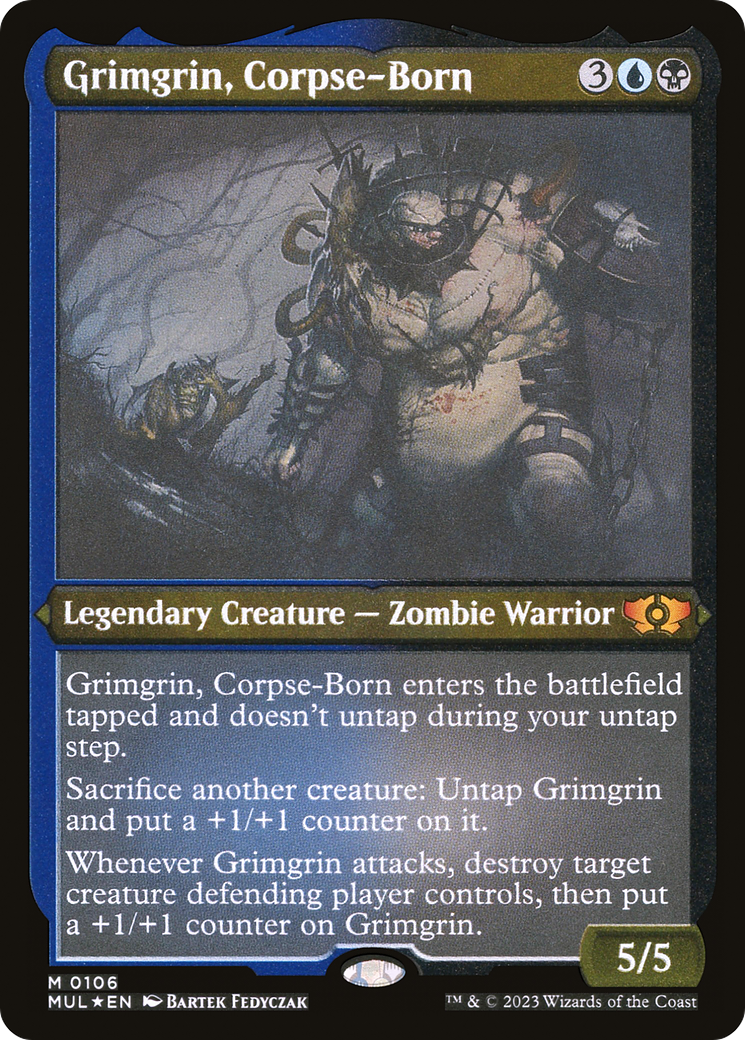 Grimgrin, Corpse-Born (Foil Etched) [Multiverse Legends]
