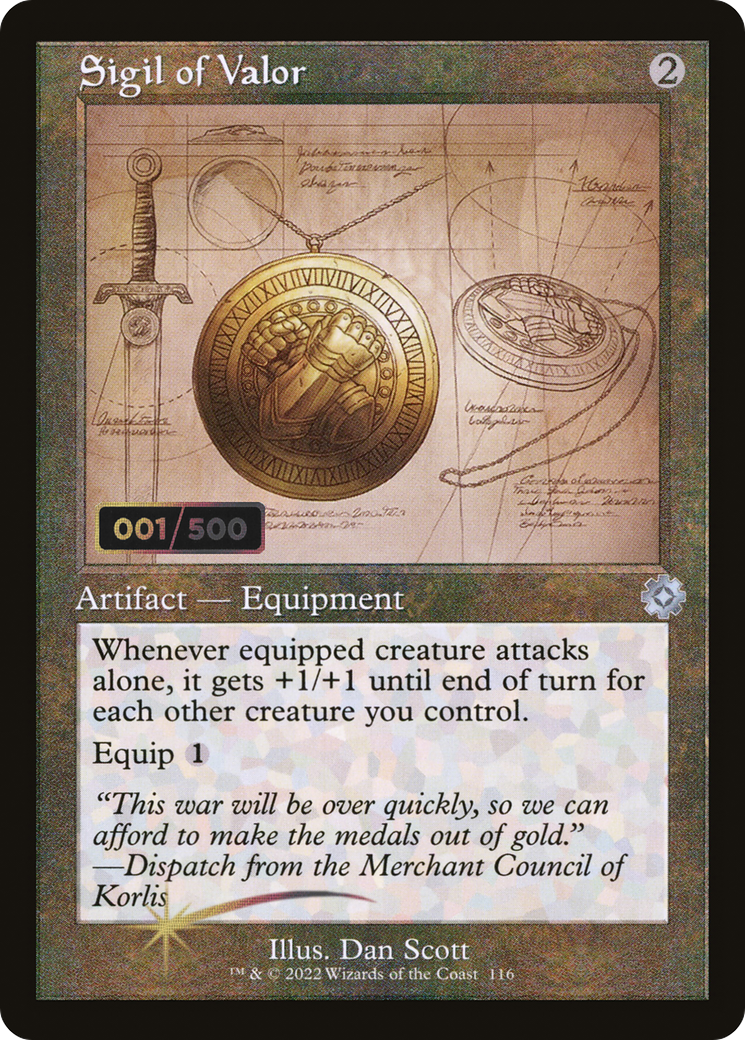 Sigil of Valor (Retro Schematic) (Serialized) [The Brothers' War Retro Artifacts]