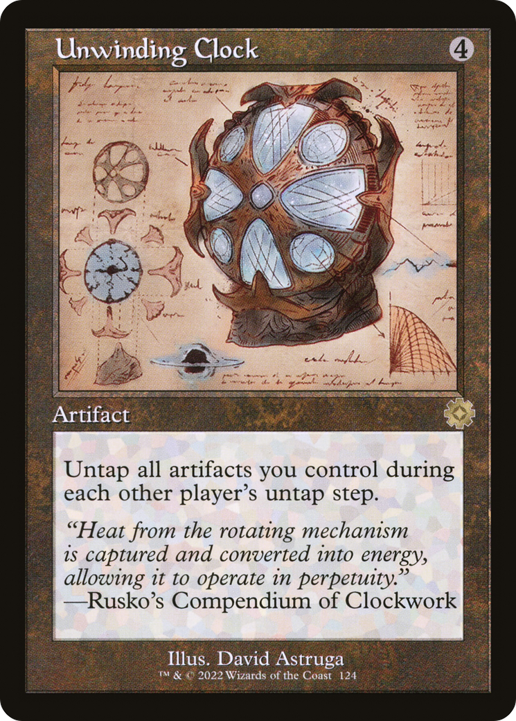 Unwinding Clock (Retro Schematic) [The Brothers' War Retro Artifacts]