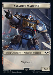 Astartes Warrior // Cherubael Double-Sided Token (Surge Foil) [Warhammer 40,000 Tokens]