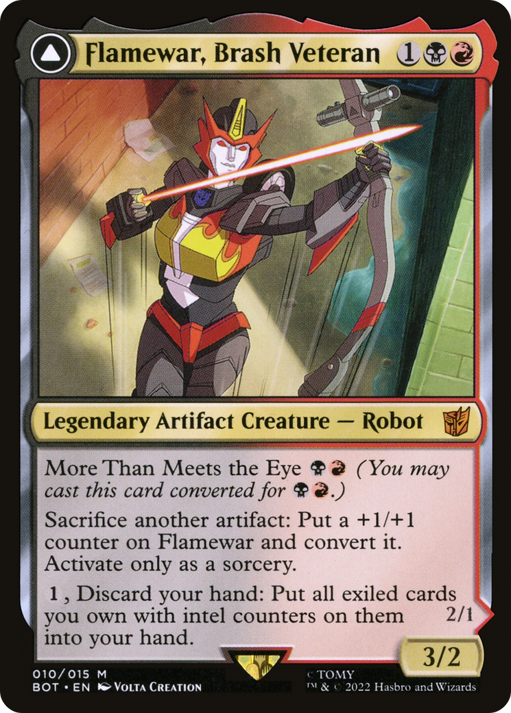 Flamewar, Brash Veteran // Flamewar, Streetwise Operative [Transformers]