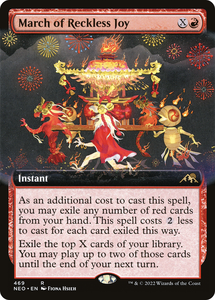 March of Reckless Joy (Extended Art) [Kamigawa: Neon Dynasty]