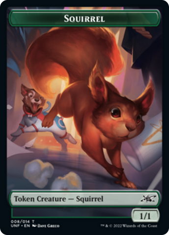 Squirrel // Treasure (012) Double-Sided Token [Unfinity Tokens]