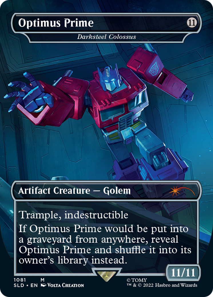 Darksteel Colossus - Optimus Prime (Borderless) [Secret Lair Drop Series]