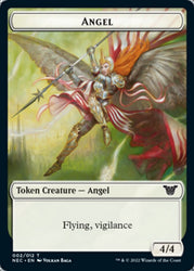 Angel // Elephant Double-Sided Token [Kamigawa: Neon Dynasty Commander Tokens]